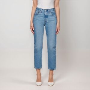 LEVI'S 501 Original Cropped Straight Jeans | High Waist | Medium Wash | Size 25